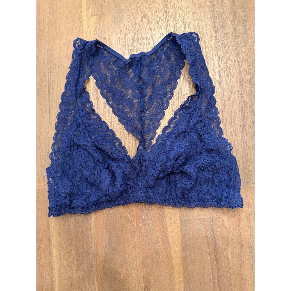 Victorias‎ Secret Navy Blue Lace Bralette Crop Top Women's Size S P